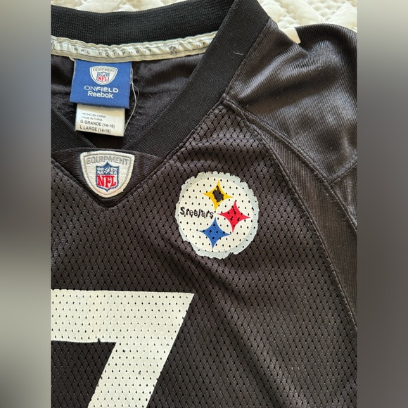 Reebok Onfield Pittsburgh Steelers Ben Roethlisberger NFL Jersey Youth Unisex L - Picture 7 of 13